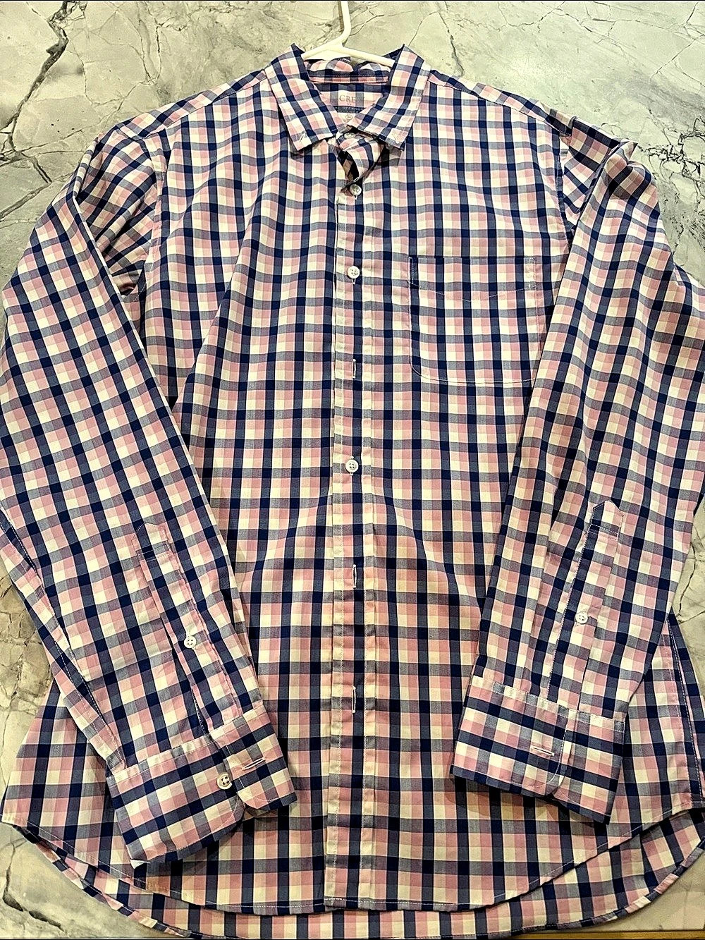 JCrew Plaid Button Down Shirt in Pink & Blue Size Medium